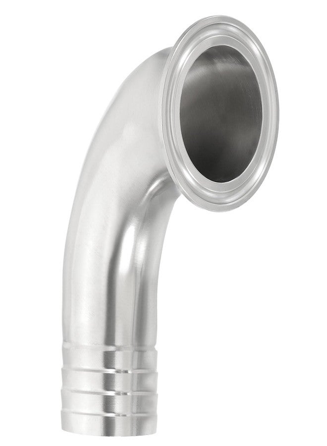 Patikil 90 Degree Elbow Tri Clamps Hose Barb Sanitary Hose Barb Pipe Fitting 1 1 2 In Tube 50 5Mm Ferrule 1 5 Tri Clamps 304 Stainless Steel For Brewery Winery Food Processing Equipment
